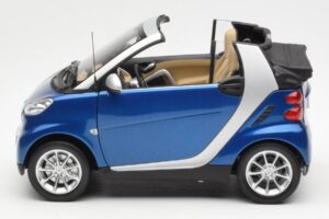Smart Fortwo W451 Cabriolet Bleu Argent Minichamps 1:18 Q0022565V001C80Q00 Métal Moulé — image 4 sur 8