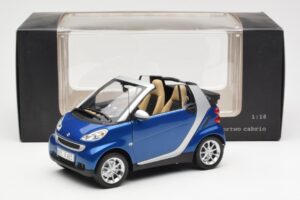 Smart Fortwo W451 Cabriolet Bleu Argent Minichamps 1:18 Q0022565V001C80Q00 Métal Moulé — image 8 sur 8