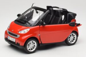 Smart Fortwo W451 Cabrio Rouge Noir Minichamps 1:18 150036333 Métal Moulé — image 2 sur 8