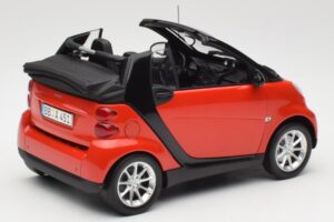 Smart Fortwo W451 Cabrio Rouge Noir Minichamps 1:18 150036333 Métal Moulé — image 3 sur 8