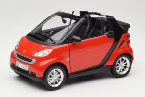 Smart Fortwo W451 Cabrio Rouge Noir Minichamps 1:18 150036333 Métal Moulé
