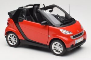 Smart Fortwo W451 Cabrio Rouge Noir Minichamps 1:18 150036333 Métal Moulé — image 6 sur 8