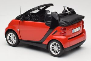 Smart Fortwo W451 Cabrio Rouge Noir Minichamps 1:18 150036333 Métal Moulé — image 7 sur 8
