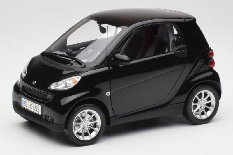 Smart Fortwo Coupé W451 Deep Noir Minichamps 1:18 Q0022563V001C02Q00 Métal Moulé