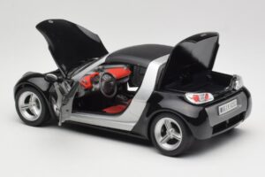 Smart Roadster Noir Bburago 1:18 34099-M1 Métal Moulé — image 5 sur 8