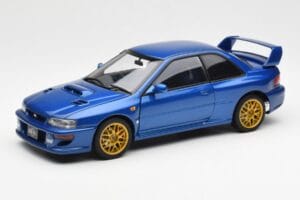 Subaru Impreza 22B Upgraded Version Bleu Avec Jantes Dorées AUTOart 1:18 78602 Métal Moulé
