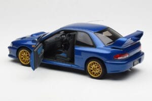 Subaru Impreza 22B Upgraded Version Bleu Avec Jantes Dorées AUTOart 1:18 78602 Métal Moulé — image 5 sur 8