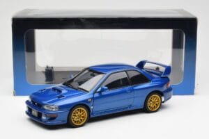 Subaru Impreza 22B Upgraded Version Bleu Avec Jantes Dorées AUTOart 1:18 78602 Métal Moulé — image 8 sur 8