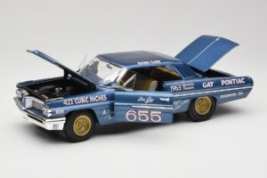 Pontiac Catalina Super Duty Super Stock #655 Bleu 1962 Auto World 1:18 AW201/06 Métal Moulé — image 2 sur 8