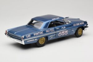 Pontiac Catalina Super Duty Super Stock #655 Bleu 1962 Auto World 1:18 AW201/06 Métal Moulé — image 3 sur 8