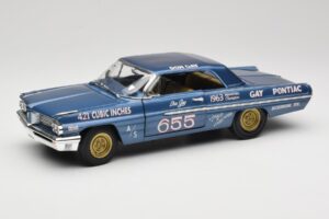 Pontiac Catalina Super Duty Super Stock #655 Bleu 1962 Auto World 1:18 AW201/06 Métal Moulé