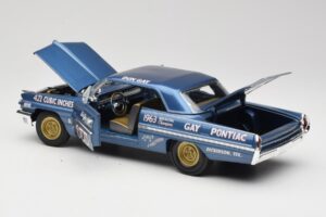 Pontiac Catalina Super Duty Super Stock #655 Bleu 1962 Auto World 1:18 AW201/06 Métal Moulé — image 5 sur 8