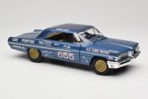 Pontiac Catalina Super Duty Super Stock #655 Bleu 1962 Auto World 1:18 AW201/06 Métal Moulé — image 6 sur 8
