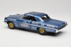Pontiac Catalina Super Duty Super Stock #655 Bleu 1962 Auto World 1:18 AW201/06 Métal Moulé — image 7 sur 8