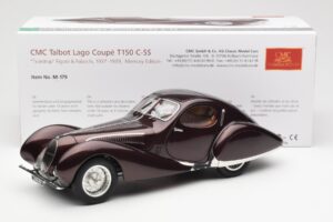 Talbot-Lago T150 C-SS Figoni & Falaschi Teardrop Bordeaux Foncé Métallisé CMC 1:18 M-179 Métal Moulé — image 2 sur 6