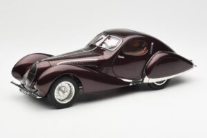 Talbot-Lago T150 C-SS Figoni & Falaschi Teardrop Bordeaux Foncé Métallisé CMC 1:18 M-179 Métal Moulé