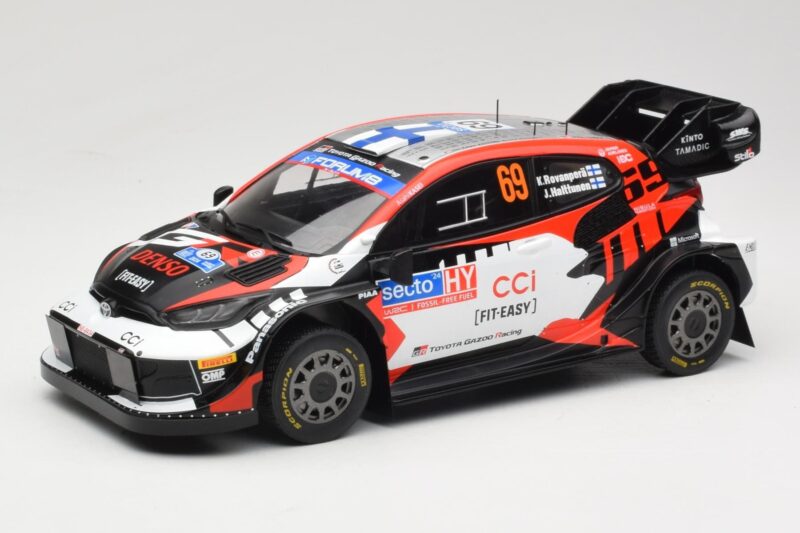 Toyota GR Yaris Rally1 #69 Toyota Gazoo Racing WRT K. Rovanpera / J. Halttunen Rally Finland 2024 IXO 1:18 18RMC218 Métal Mou