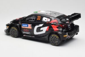 Toyota Yaris Rally1 WRC #33 E. Evans / S. Martin Rally Sweden 2024 IXO 1:18 18RMC200 Métal Moulé — image 5 sur 6