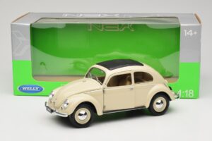 Volkswagen Beetle Type 1 Classic Blanc Welly 1:18 18040W Métal Moulé — image 8 sur 8