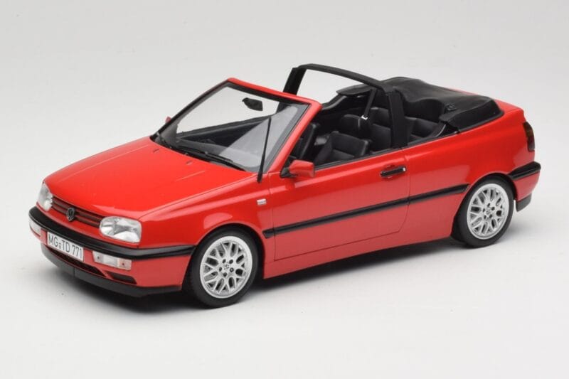 Volkswagen Golf Cabriolet Mk3 Rouge Norev 1:18 188433 Métal Moulé