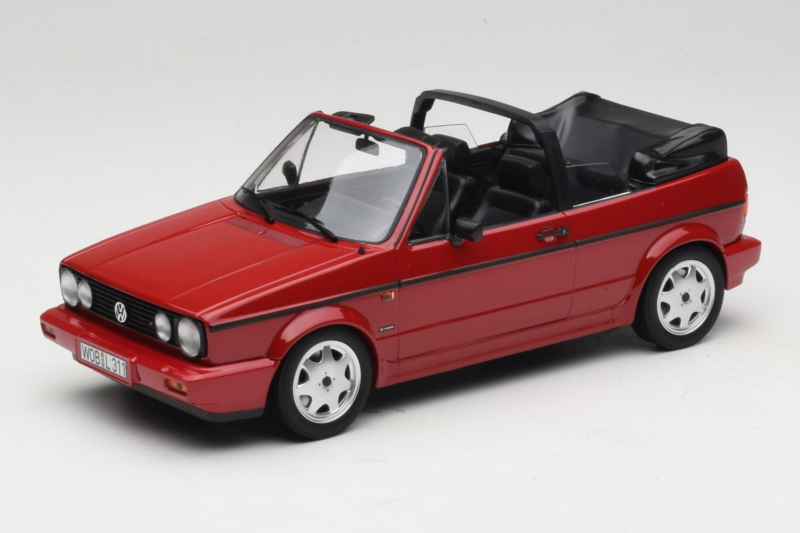 Volkswagen Golf Mk1 Cabriolet Rouge Norev 1:18 188626 Métal Moulé