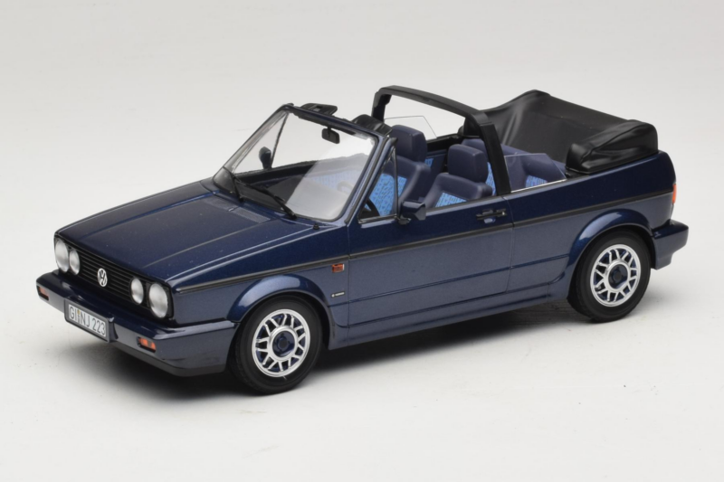 Volkswagen Golf Mk1 Cabriolet Quartett Inca Blue Norev 1:18 188628 Métal Moulé