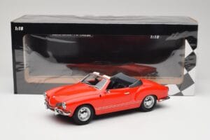 Volkswagen Karmann Ghia Cabriolet Rouge Minichamps 1:18 155054030 Métal Moulé — image 6 sur 6