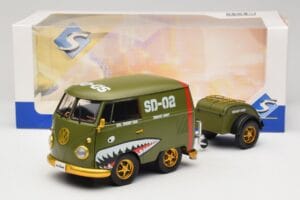 Volkswagen Kool Kombi Army Fighter Green Solido 1:18 S1810901 Métal Moulé — image 8 sur 8