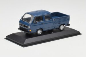 Volkswagen T3 Double Cabine Plateau Bleu Minichamps 1:43 400055260 Métal Moulé — image 3 sur 4
