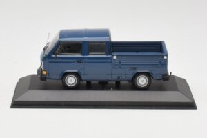 Volkswagen T3 Double Cabine Plateau Bleu Minichamps 1:43 400055260 Métal Moulé