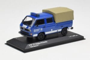 Volkswagen T3 Double Cabine Plateau THW Hannover Minichamps 1:43 400055290 Métal Moulé — image 2 sur 4