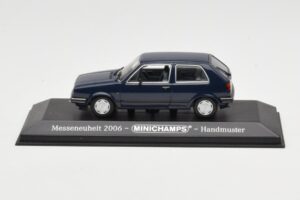 Volkswagen Golf Mk2 Bleu Prototype de Salon Minichamps 1:43 GOLFHANDMUSTER Métal Moulé