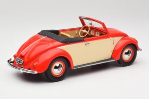 Volkswagen Beetle Hebmuller Cabriolet Rouge & Crème Minichamps 1:18 107054231 Résine — image 2 sur 6