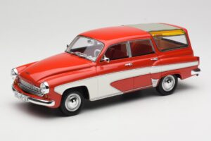 Wartburg 311 Camping Deluxe Rouge Blanc BoS Models 1:18 BOS037 Résine