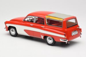 Wartburg 311 Camping Deluxe Rouge Blanc BoS Models 1:18 BOS037 Résine — image 5 sur 6