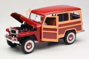 Willys Jeep Station Wagon Rouge Road Signature 1:18 92858 Métal Moulé — image 2 sur 8