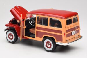 Willys Jeep Station Wagon Rouge Road Signature 1:18 92858 Métal Moulé — image 5 sur 8