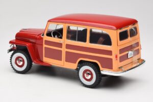Willys Jeep Station Wagon Rouge Road Signature 1:18 92858 Métal Moulé — image 7 sur 8