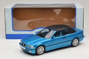 BMW 3 Series E36 Cabriolet Bleu Métallisé MCG 1:18 MCG18319 Métal Moulé — image 7 sur 7