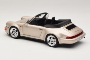 Porsche 911 964 Turbo Look Cabriolet Zermatt Silver Norev 1:18 187140 Métal Moulé — image 7 sur 8