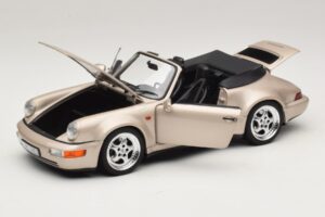 Porsche 911 964 Turbo Look Cabriolet Zermatt Silver Norev 1:18 187140 Métal Moulé — image 2 sur 8