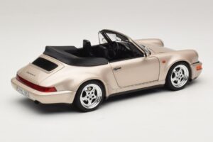 Porsche 911 964 Turbo Look Cabriolet Zermatt Silver Norev 1:18 187140 Métal Moulé — image 3 sur 8