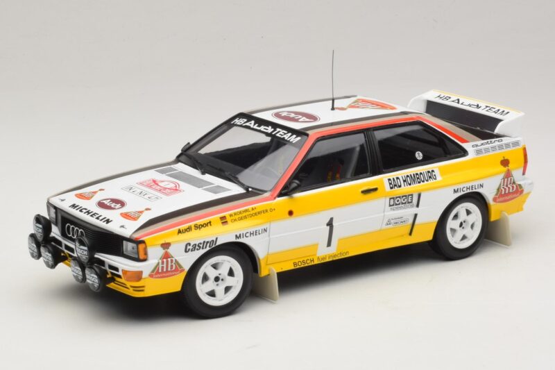 Audi Quattro #1 W. Rohrl / C. Geistdorfer Rally Monte Carlo Winner 1984 Minichamps 1:18 A5-5894 Métal Moulé