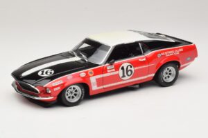 Ford Mustang Boss 302 #16 Bud Moore Engineering G. Follmer Trans-Am 1969 OEM 1:18 FORD006 Métal Moulé