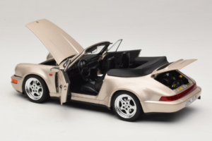 Porsche 911 964 Turbo Look Cabriolet Zermatt Silver Norev 1:18 187140 Métal Moulé — image 5 sur 8