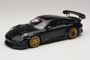 Porsche 911 992 GT3 RS Manthey Racing Noir avec Jantes Dorées Minichamps 1:18 MR-911-GT3RS-1804 Métal Moulé