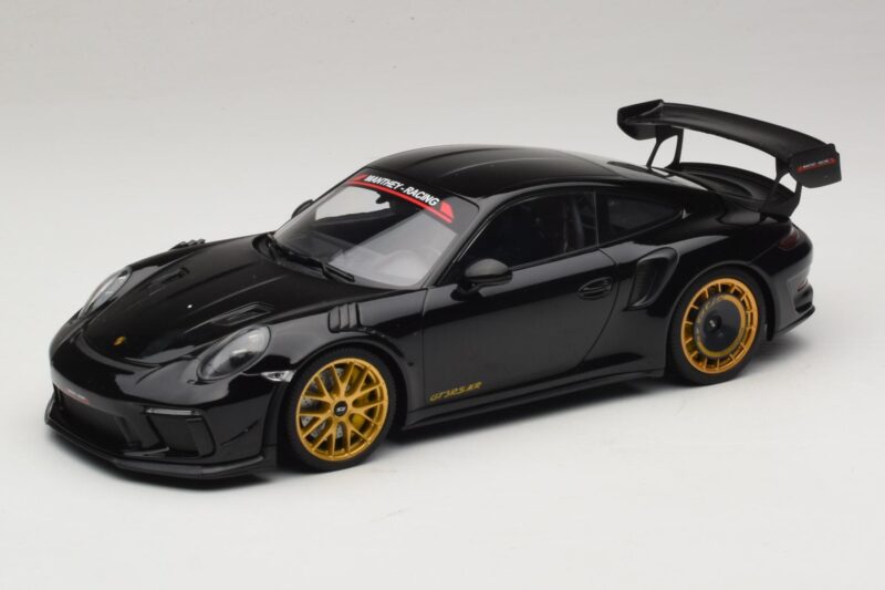 Porsche 911 992 GT3 RS Manthey Racing Noir avec Jantes Dorées Minichamps 1:18 MR-911-GT3RS-1804 Métal Moulé
