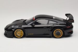Porsche 911 992 GT3 RS Manthey Racing Noir avec Jantes Dorées Minichamps 1:18 MR-911-GT3RS-1804 Métal Moulé — image 3 sur 6
