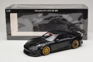 Porsche 911 992 GT3 RS Manthey Racing Noir avec Jantes Dorées Minichamps 1:18 MR-911-GT3RS-1804 Métal Moulé — image 6 sur 6