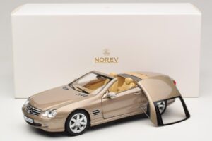Mercedes SL500 R230 Travertine Beige Norev 1:18 183843 Métal Moulé — image 9 sur 9